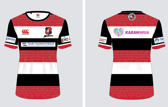 Shirt honouring local clubs for PIC Steelers in 2022